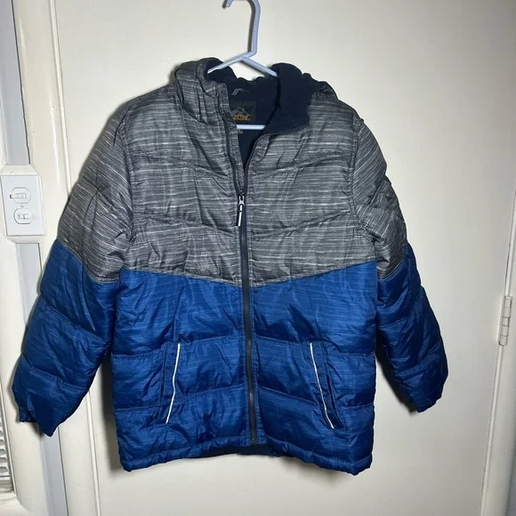 Pacific Trail Blue and Gray Kids Puffer Jacket - Picture 2 of 5